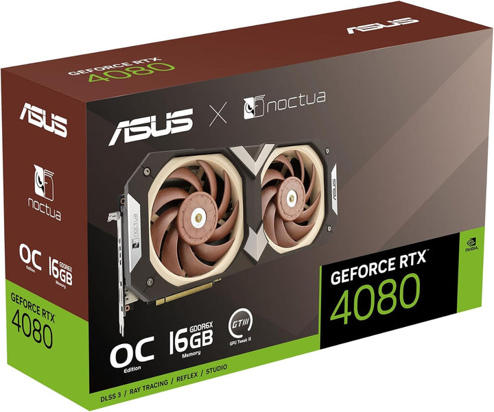 ASUS GeForce RTX 4080 16GB Noctua OC Edition GDDR6X Gaming Grafikkarte (DLSS 3, PCIe 4.0, 16GB GDDR6