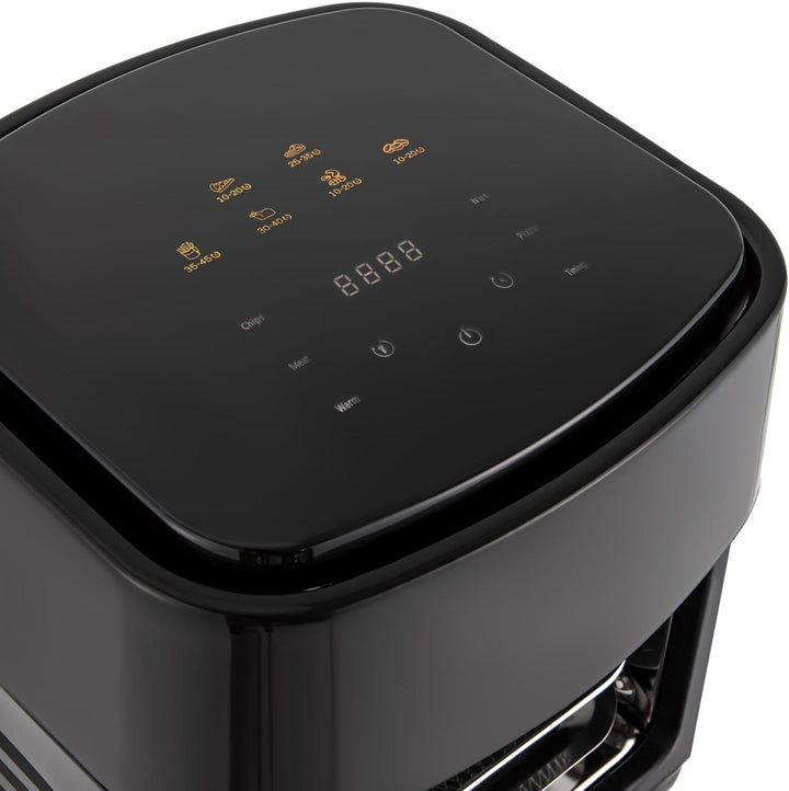Multifunktionale Digitale Heissluftfritteuse, 1400W Airfryer, Minibackofen mit LED-Touchscreen, Schn