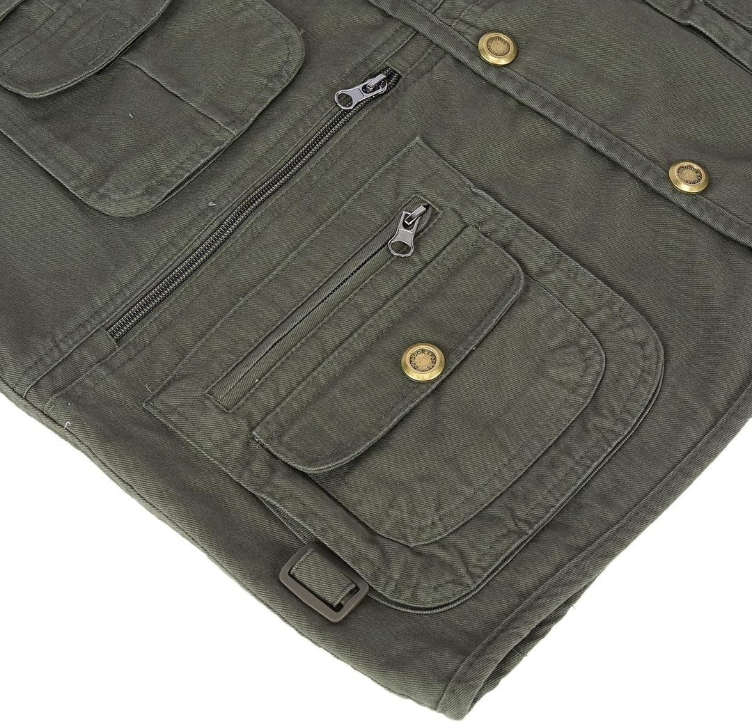 YOUTHUP Weste Herren Anglerweste Outdoor Ärmellose Fotografie Jagd Sportweste Multi-Tasche Leicht Kn