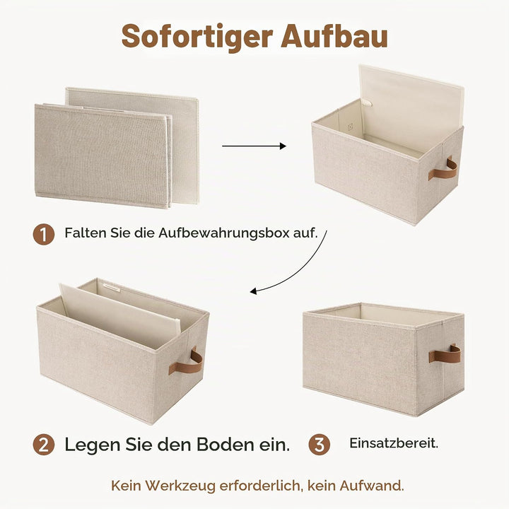 StorageWorks grosse Aufbewahrungskörbe für Regale, Aufbewahrungsbox für Kleiderschrank, dekorative K