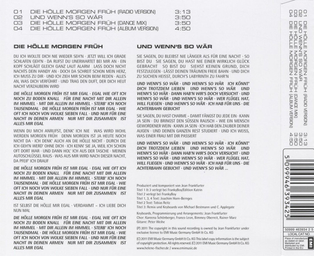 Die Hölle Morgen Früh, Audio-CD