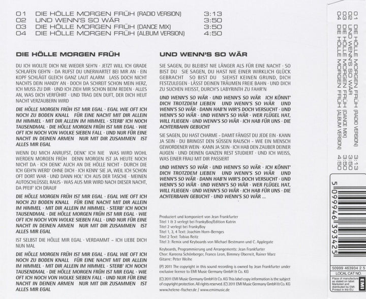 Die Hölle Morgen Früh, Audio-CD