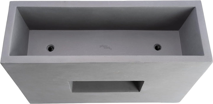 Pflanzwerk® Pflanzkübel Fiberglas Vista Grau 52x75x27cm XXL *Frostbeständig* *UV-Schutz* *Qualitätsw