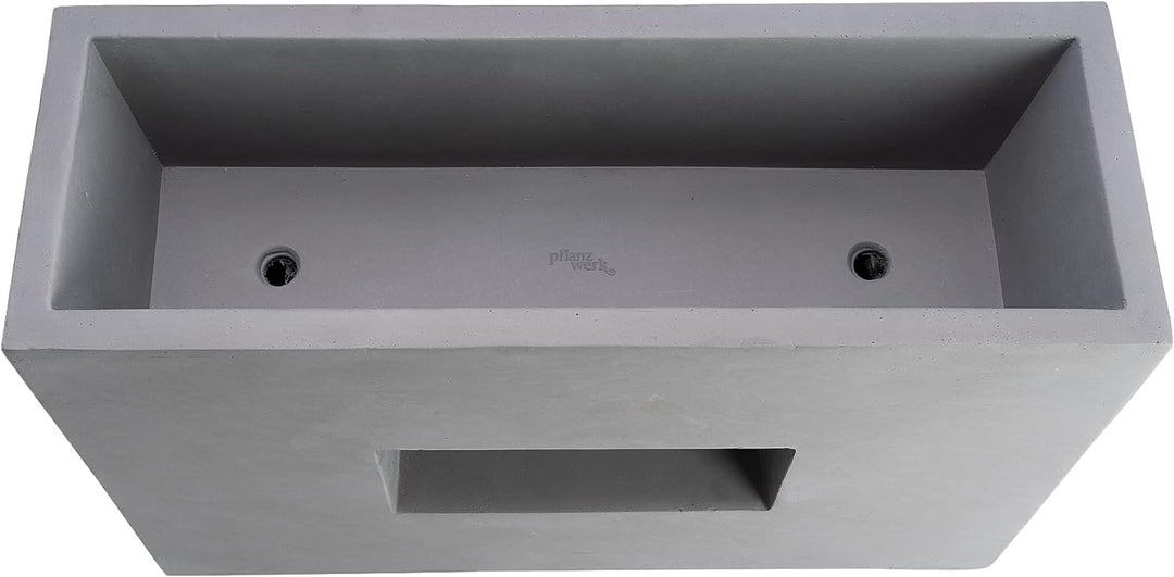 Pflanzwerk® Pflanzkübel Fiberglas Vista Grau 52x75x27cm XXL *Frostbeständig* *UV-Schutz* *Qualitätsw