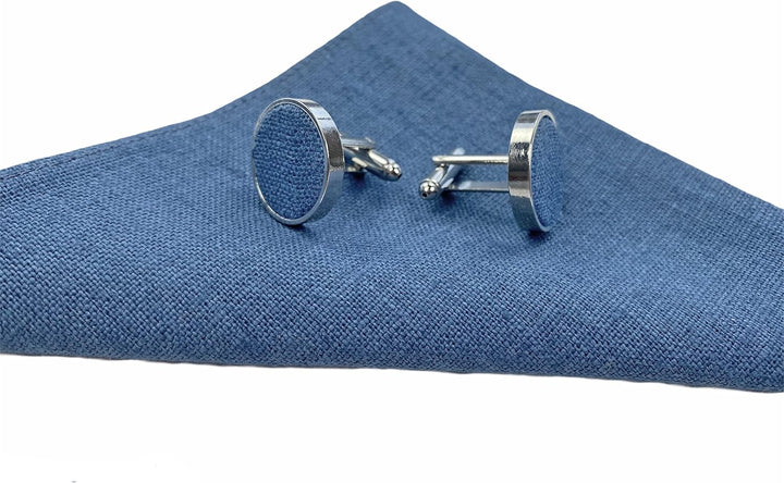 Leinen Accessoires: Fliege, Hosenträger, Einstecktuch, Manschettenknöpfe für Herren, Voll Einstellba