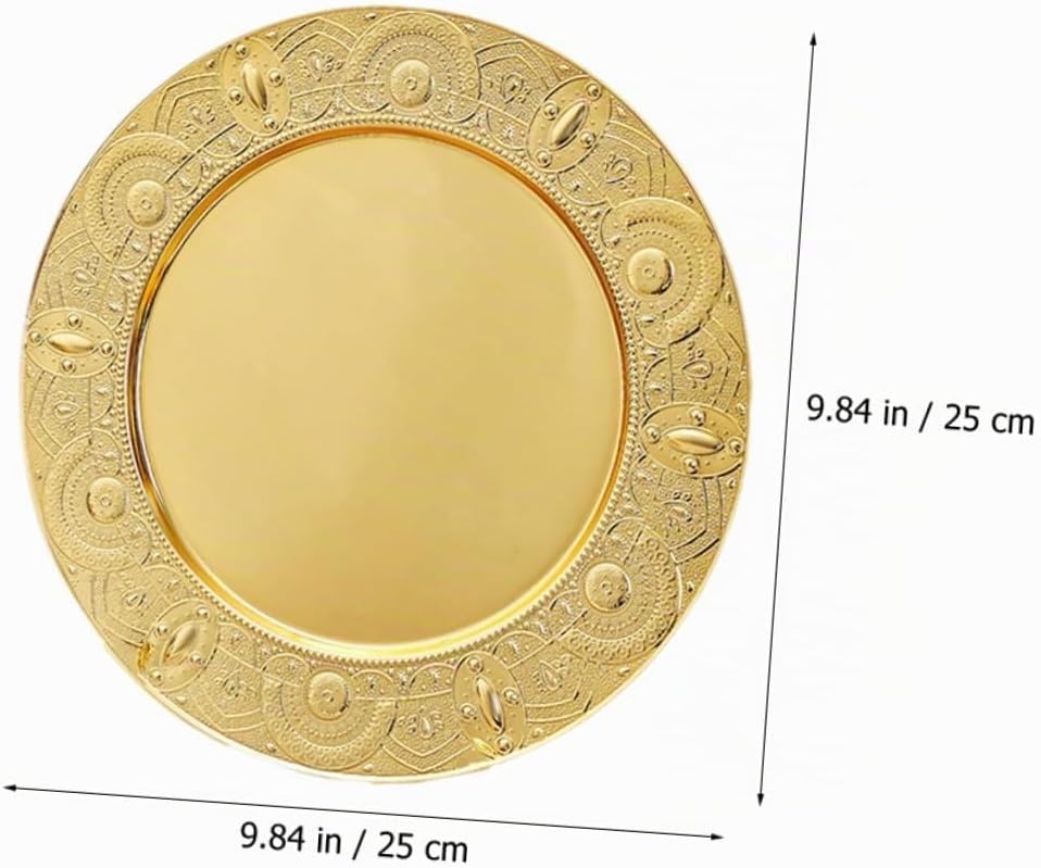 Runder Metallteller Elegantes Serviertablett Für Obst Und Snacks Vielseitig Einsetzbar Im Wohn Und G