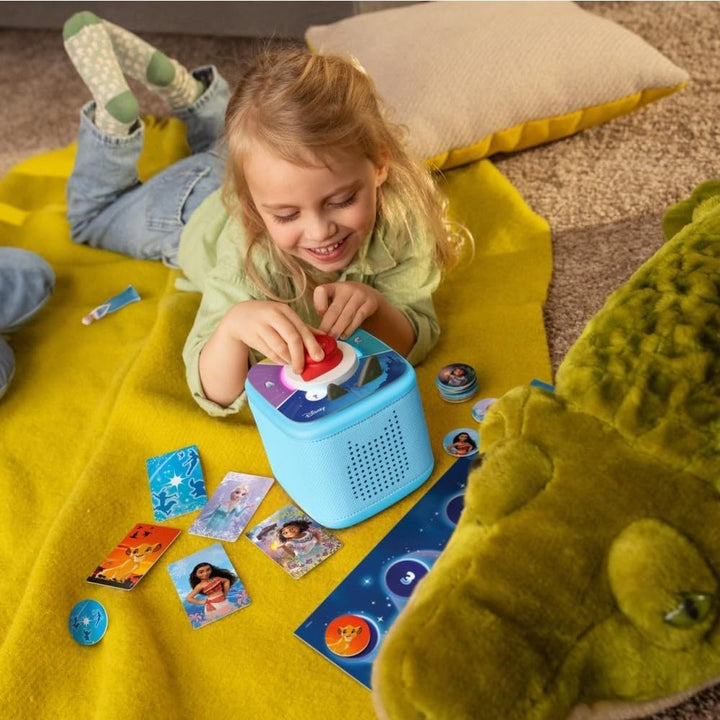 tonies Toniebox 2 Tonieplay Bundle Incl. 1 Tonieplay Spiel + Controller: Disney Quiz, Himmelblau, Au
