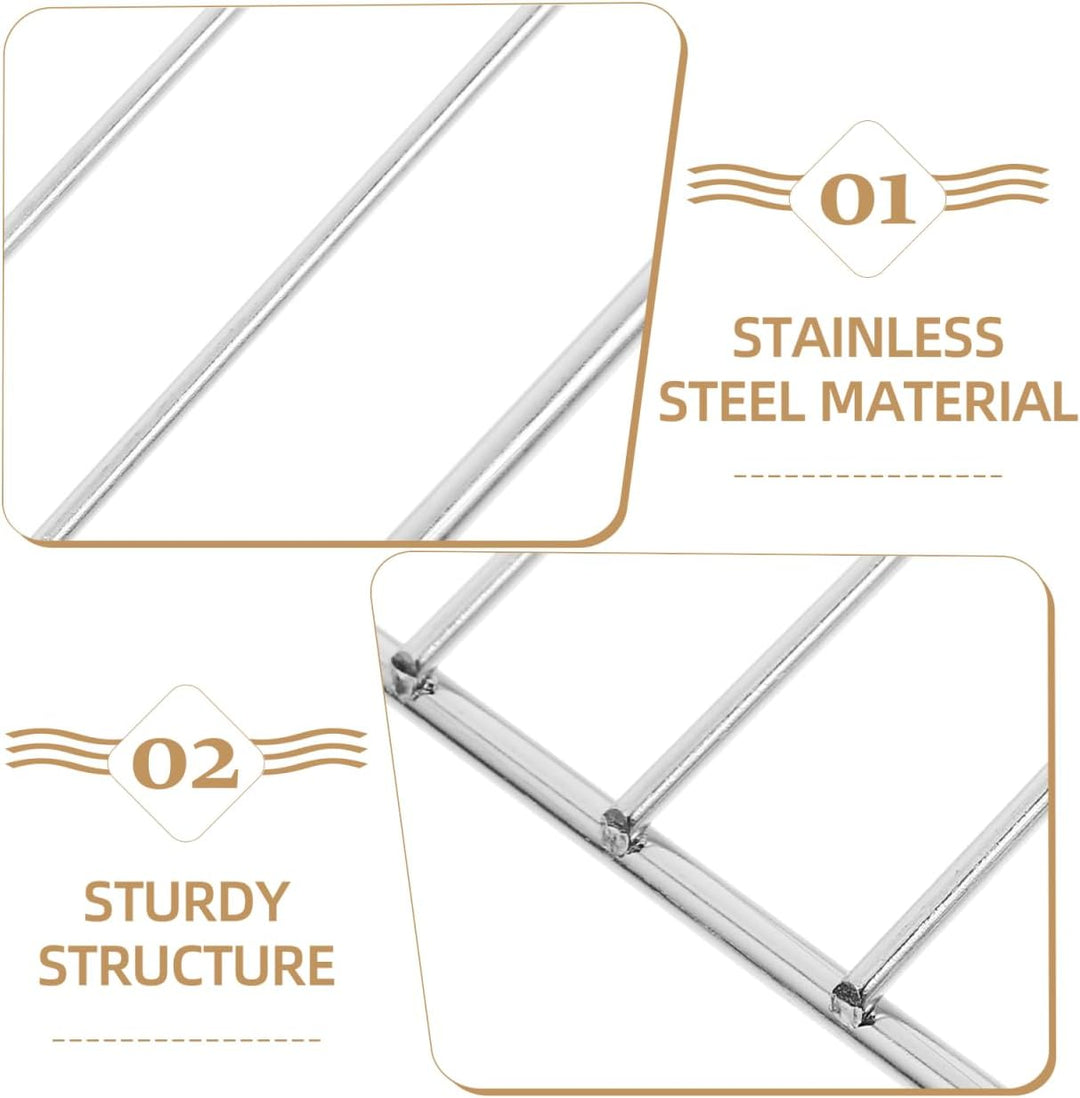 Gittermatte 30 X 25 cm Grillrost Aus Edelstahl Robuste Konstruktion Für Gleichmässiges Garen Einfach