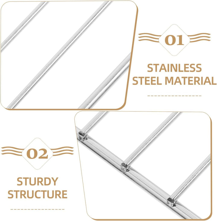 Gittermatte 30 X 25 cm Grillrost Aus Edelstahl Robuste Konstruktion Für Gleichmässiges Garen Einfach