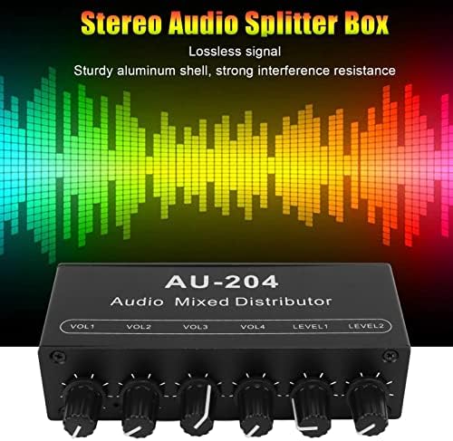 2 in 4 Out 3,5 Mm Stereo Audio Switch Stereo Audio Splitter Box Mini Vorverstärker Kopfhörerverstärk