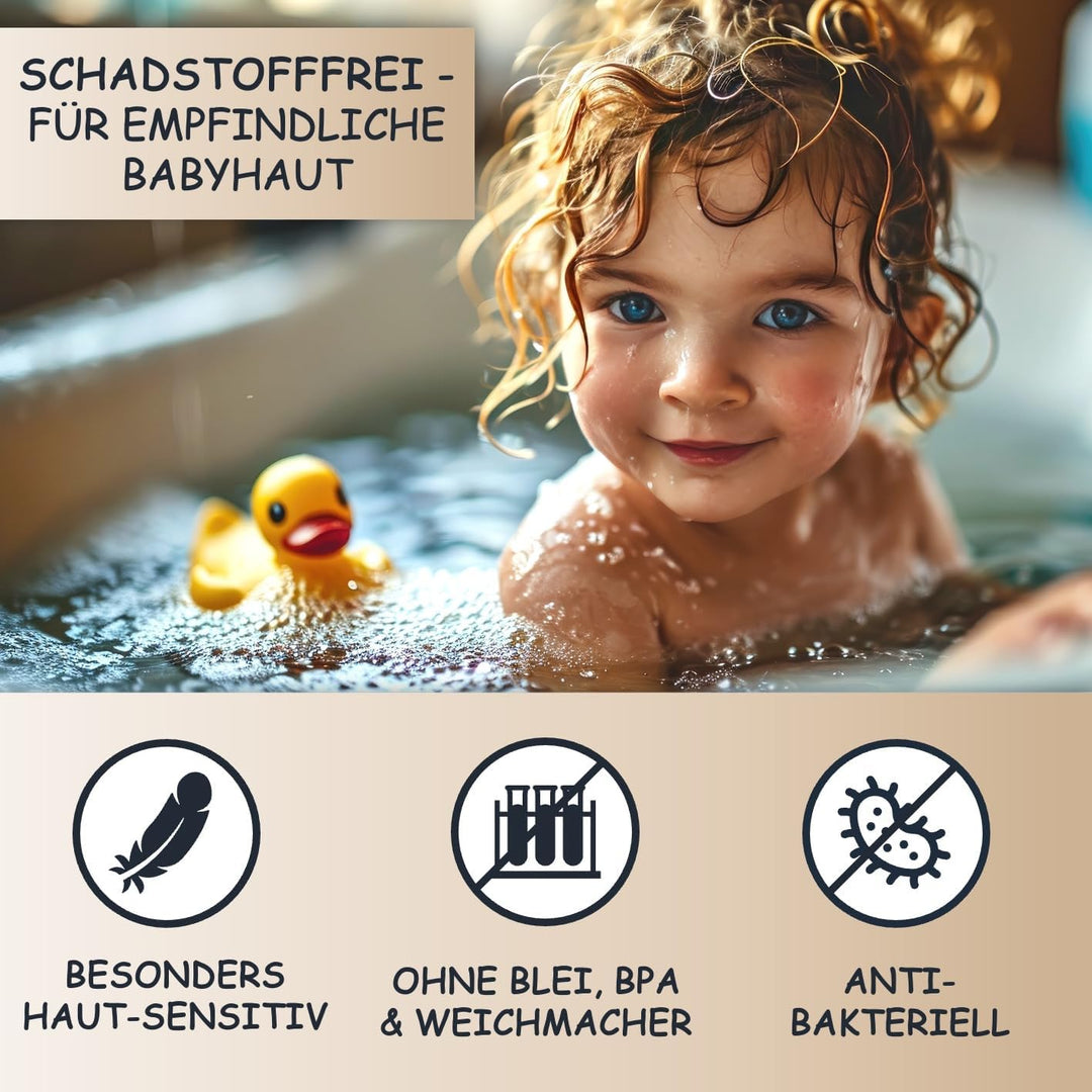 Badewannenmatte Kinder rutschfest [100x40cm] - Antirutschmatte Badewanne BPA frei - Badematte Kinder