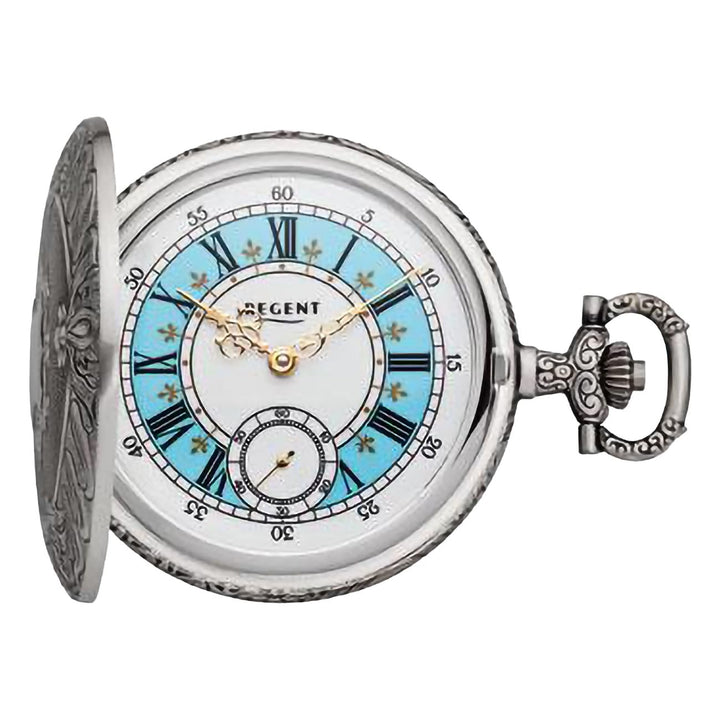 Regent Herren Taschenuhr Antik Savonnette 49 MM Mechanischer Handaufzug Arabische Zahlen P-724