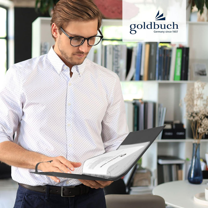 goldbuch Dokumentenmappe, Bologna, 27,5 x 34 cm, Inklusive 5 Sichthüllen, Erweiterbar, Mit Schloss,