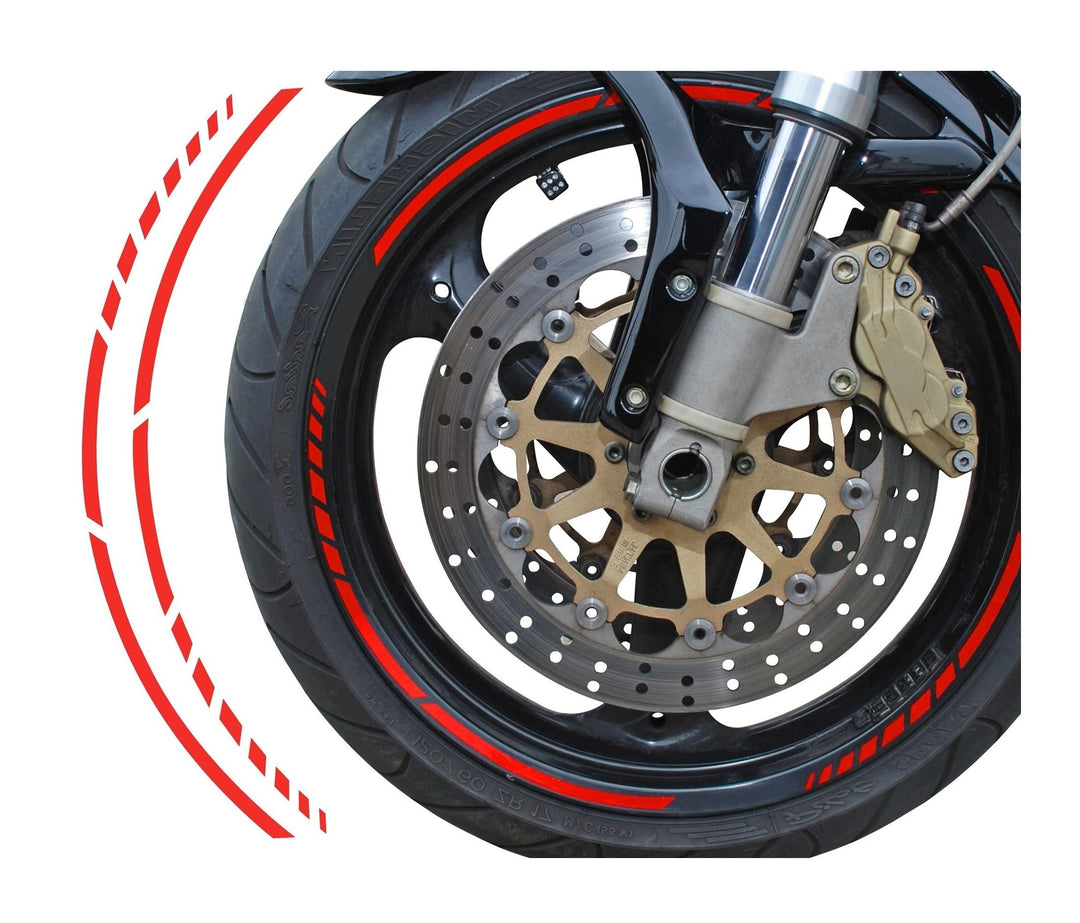 FOLIATEC PIN Striping Racing Felgenrandaufkleber Motorrad Zierstreifen Felgen Aufkleber, neon rot, N