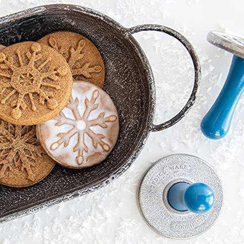 Nordic Ware Schneeflocke Cookie Stamps (3er Set), stabiles Aluminiumguss-Keksstempel-Set, Cookie Pre