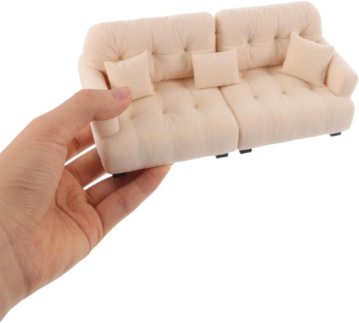 Supvox Massstab Plüsch Mini Couch Modern Miniatur Wohnzimmer Möbel Kleine Möbel für Puppenhaus Dekor