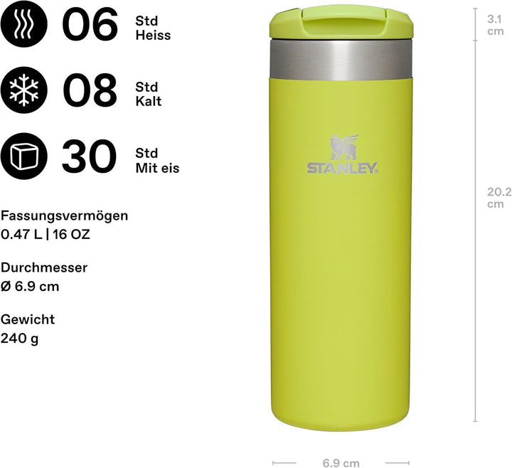 STANLEY 1913 Aerolight Transit Thermobecher 0.47L - Hält 6 Stunden Heiss - Spülmaschinenfest - Kaffe