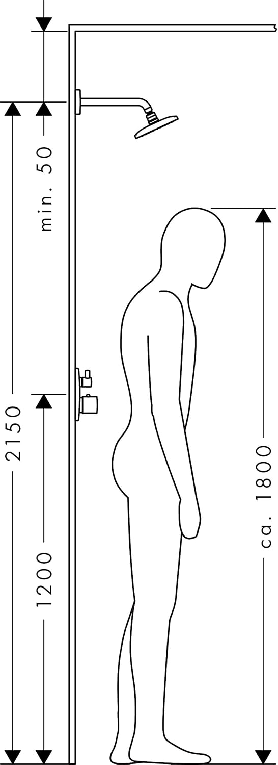 hansgrohe Raindance E 240 Air Duschkopf, Kopfbrause für Wandmontage, Chrom, 1 Strahlart 1 Strahlart