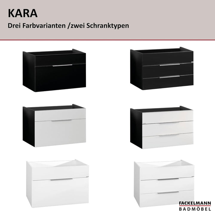 FACKELMANN Waschtischunterschrank KARA / Badschrank mit Soft-Close-System / Masse (B x H x T): ca. 8