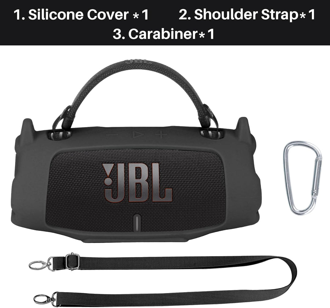 Silikonhülle Tragetasche Case für JBL Charge 6 Tragbarer Lautsprecher, mit Schultergurten und Bergst