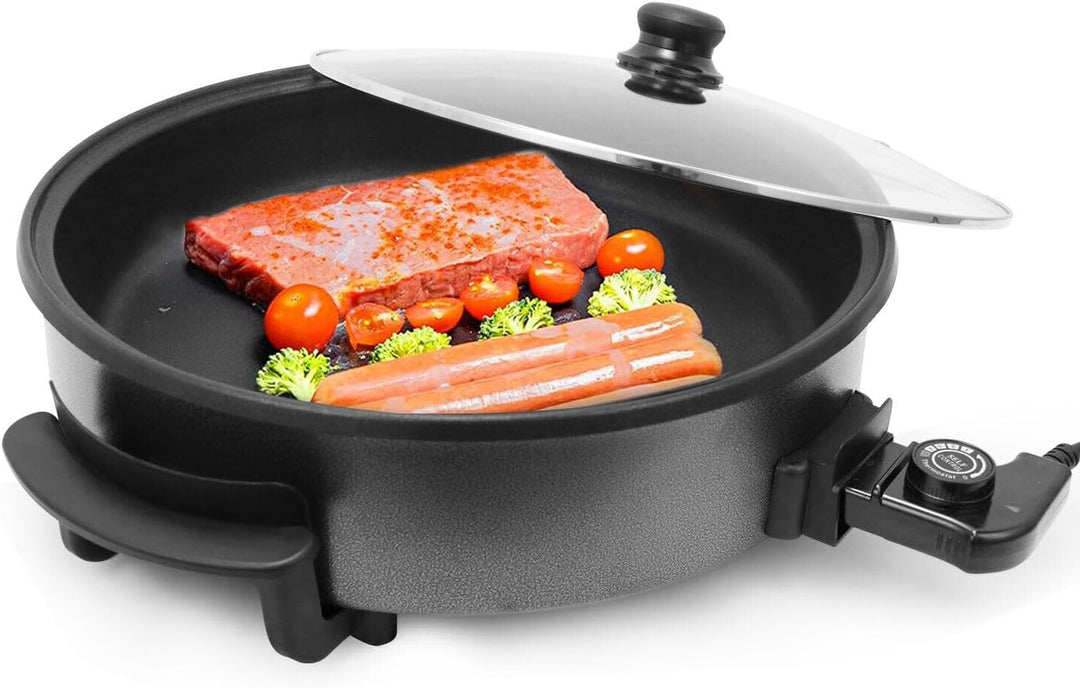 Shov Elektrische Pfanne Ø 32/5cm Pizzapfanne Partypfanne Elektropfanne Bratpfanne
