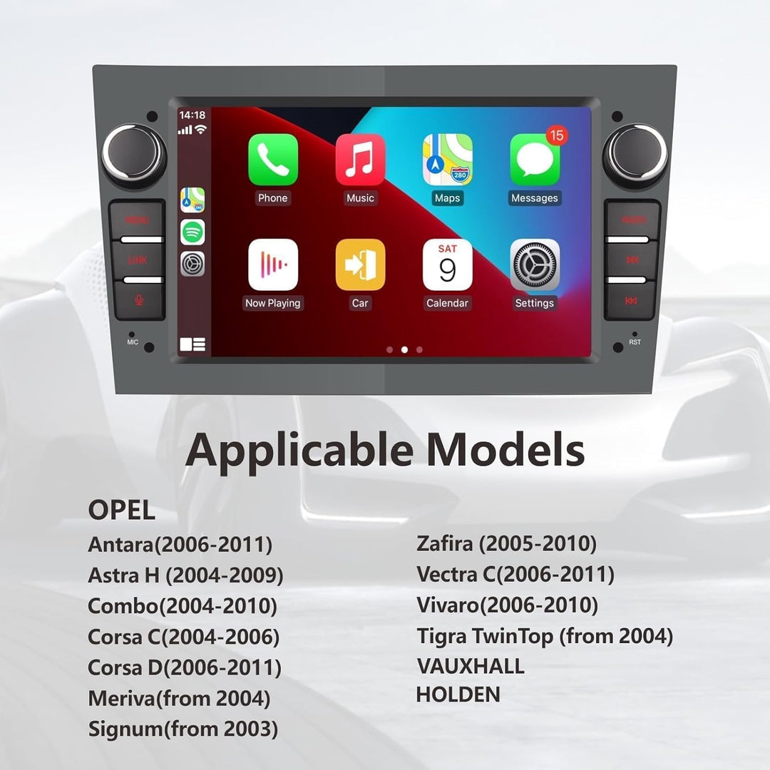 LXKLSZ Autoradio kompatibel mit Carplay/Android Auto für OPEL Antara Zafira Corsa Vivaro Combo mit 7