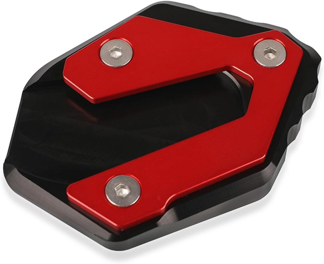 YIEBA Side Stand Enlarge, Kickstand Extension Pad Side Stand Enlarger für MT-09 / MT09 2013-2021Rot,