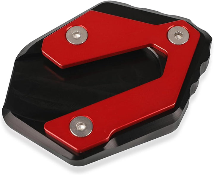 YIEBA Side Stand Enlarge, Kickstand Extension Pad Side Stand Enlarger für MT-09 / MT09 2013-2021Rot,