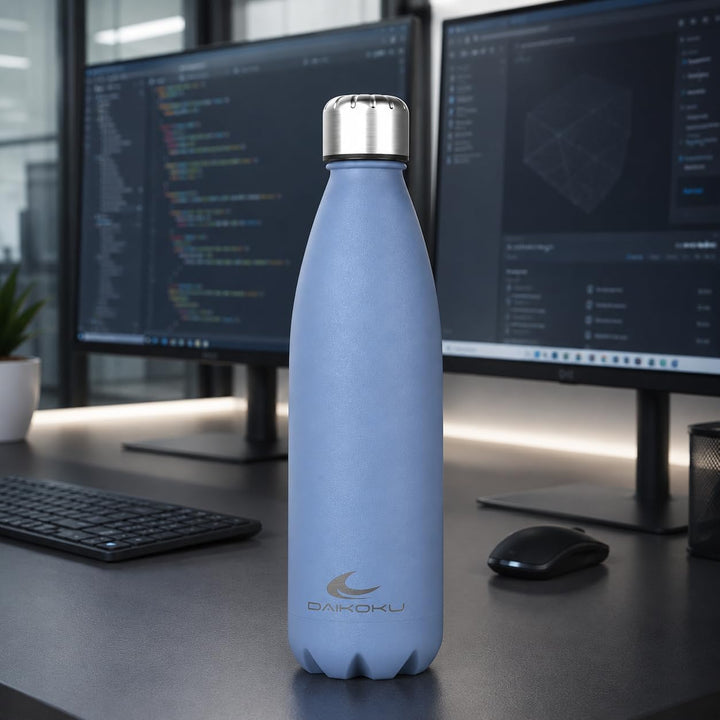 Daikoku - Edelstahl Wasserflasche | 100% Auslaufsicher | Hält 12 Stunden Heiss, 24 Stunden Kalt | BP