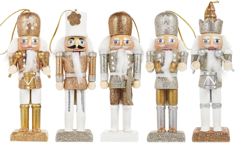 VALICLUD 5 Stück Holz-Nussknacker-Weihnachtsdekorationen Weihnachts-Nussknacker-Figuren Für Festlich