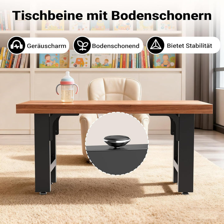 Wiltec Bankkufen aus Stahl 2er Set Vierkantrohren 30x43 cm schwarz pulverbeschichtet Bankgestell Ban