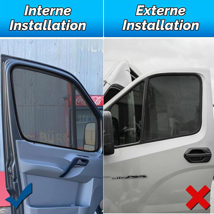 Magnetisches Insektennetz Ersatz für Renault Trafic 2014-2025 | Starker Magnet-Verschluss, Feinmasch