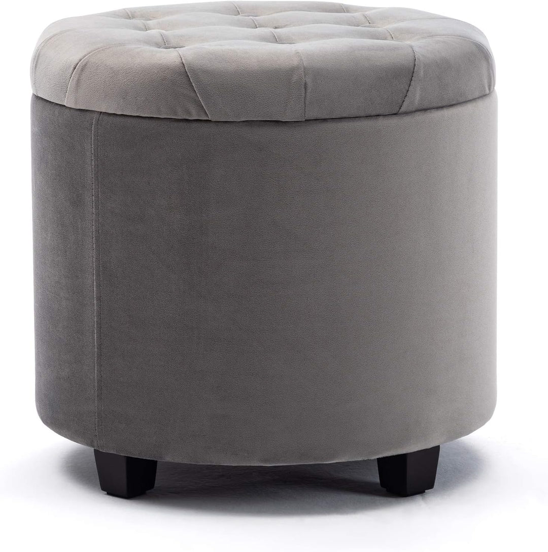 HNNHOME Sitzhocker mit Stauraum, Sitzwürfel mit Deckel, Sitztruhe, Fussbank Truhen Aufbewahrungsbox,