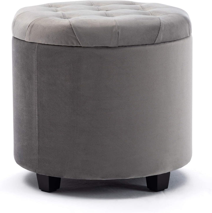 HNNHOME Sitzhocker mit Stauraum, Sitzwürfel mit Deckel, Sitztruhe, Fussbank Truhen Aufbewahrungsbox,