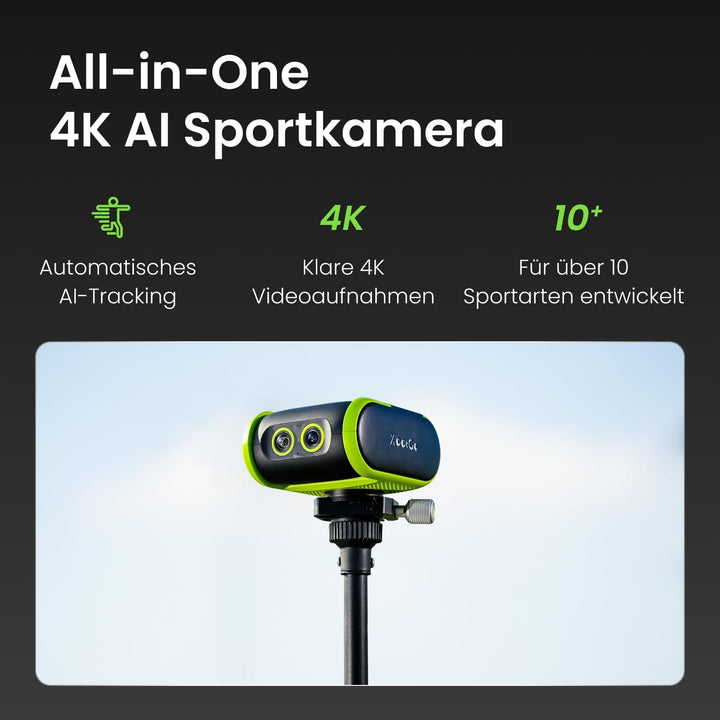 XbotGo Falcon 4K AI Sportkamera, Edge Green
