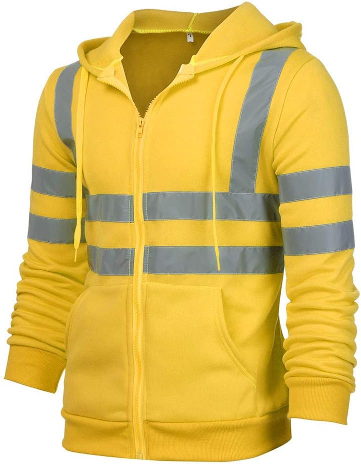 Herren Sicherheitsjacke Kapuze Warnjacke Warnschutzjacke Softshelljacke Arbeitsjacke Winterjacke mit