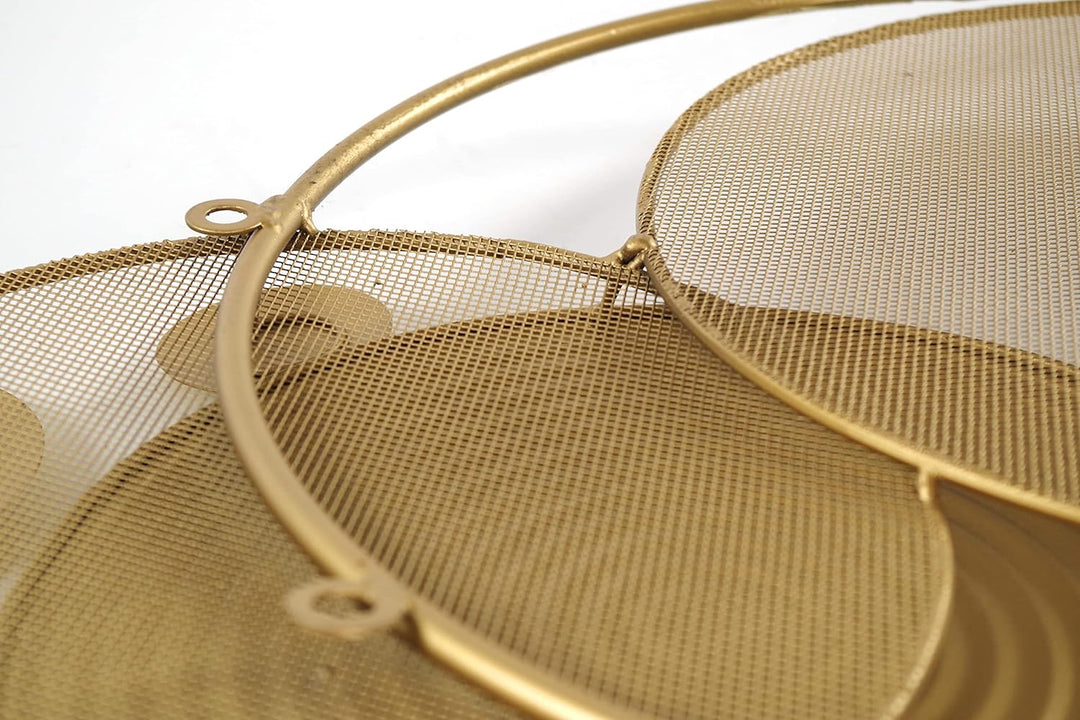Kobolo Wandbild Wanddeko Metallbild 3D - GOLDEN - aus Metall in Gold