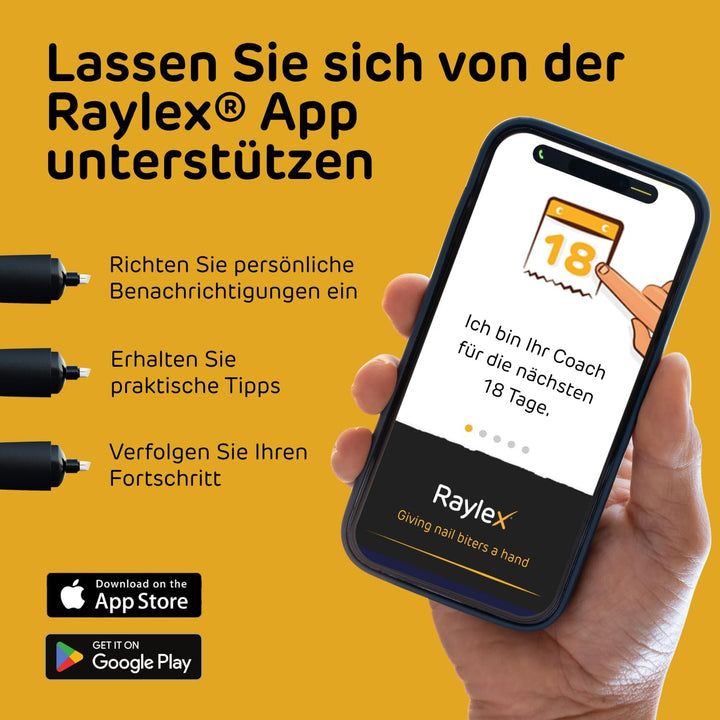 Raylex Stift anti Fingernägel kauen - nägelkauen stoppen für Kinder ab 3 &amp; Erwachsene - Bitterer und