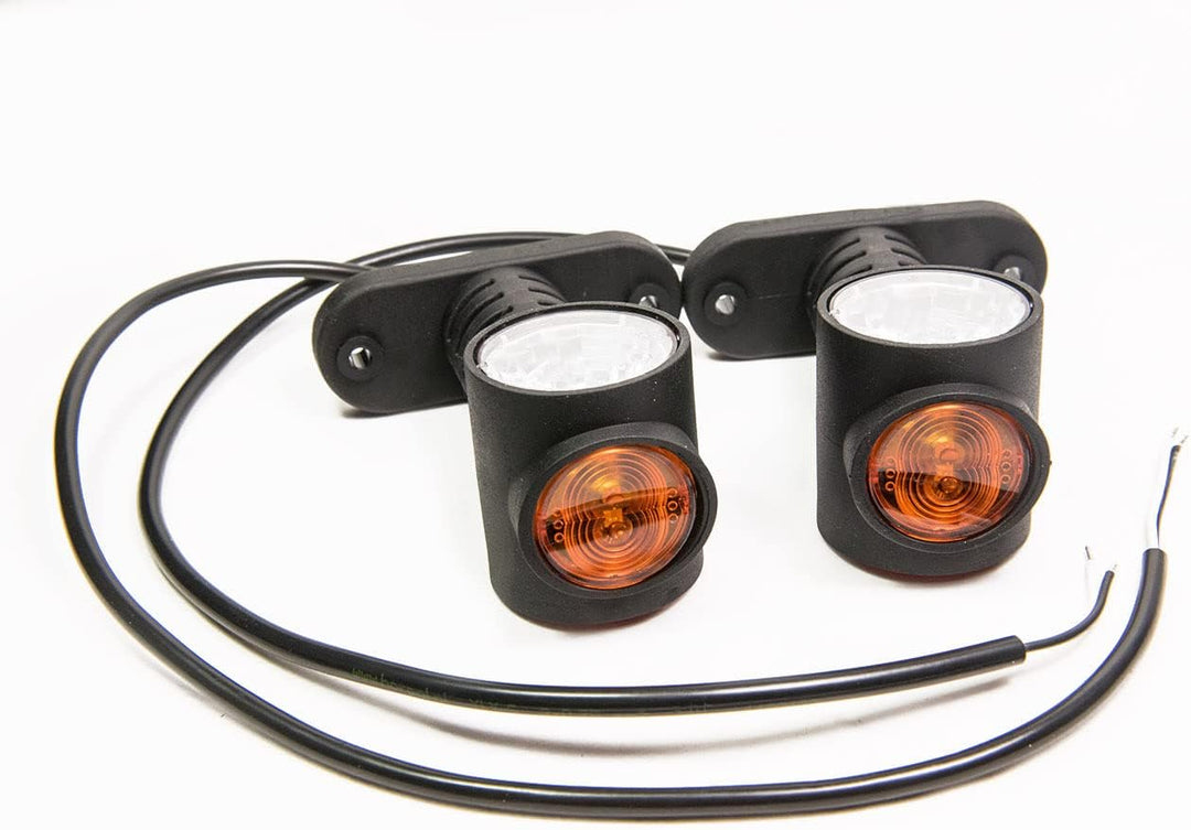 2 x LED Gummi Begrenzungsleuchte Seitenleuchte 12V 24V mit E-Prüfzeichen Positionsleuchte Auto LKW P