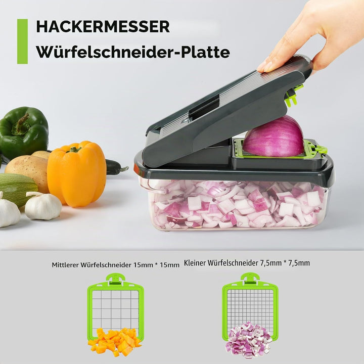 Romon Gemüseschneider, Hobel Gemüse, Gemüse Schneider, 15 in 1 Multifunktionsschneider Gemüsehobel &amp;