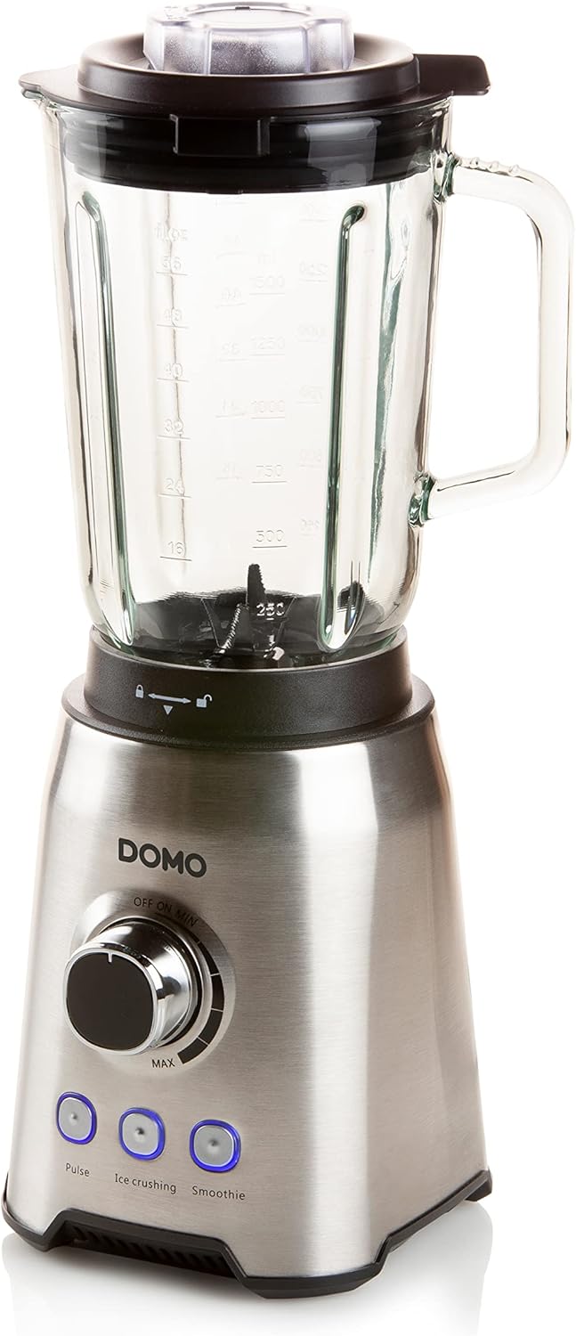 Domo DO710BL - Blender 1000W - 1,5L, Silber/Schwarz