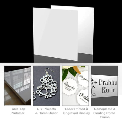 Acryl-Kunststoffplatte Acrylglas Zuschnitt Acrylicglasplatten Acrylglasplatte 305 mm x 305 mm, 1/4 d