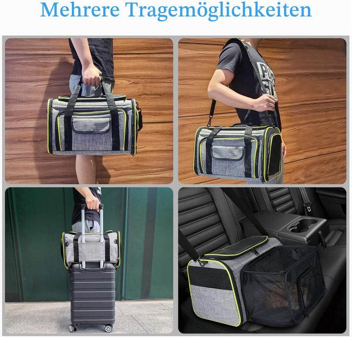 TAMOWA Transportbox Katze Transportbox Hund Faltbare Hundetragetasche, Faltbare Katzentragetasche mi
