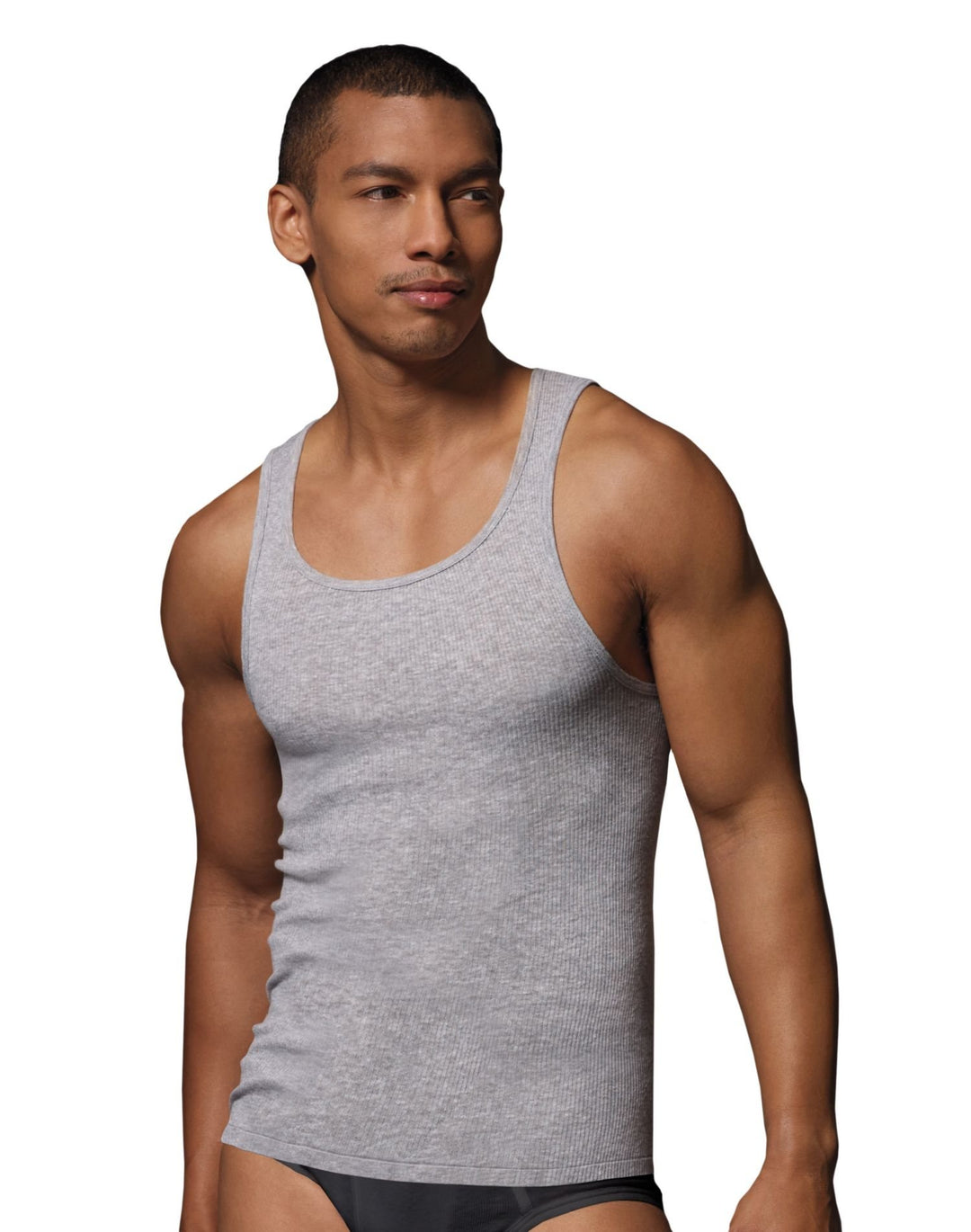 Hanes Men's Tagless Ribbed A-Shirt 4-Pack