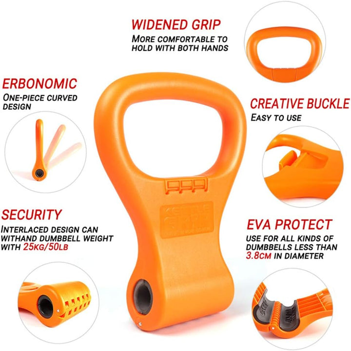 Kettlebell Grip Adjustable Portable Weight Travel Workout Equipment Gear for Gym Weights Bag, Crossf