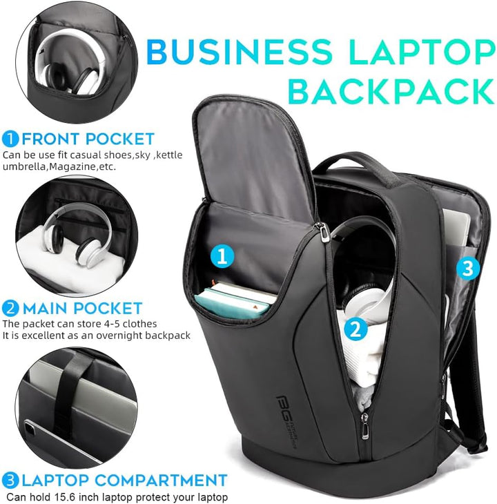 BANGE Business-Smart-Rucksack, wasserdicht, 39,6 cm (15,6 Zoll) Laptop-Rucksack, robuster Reiserucks