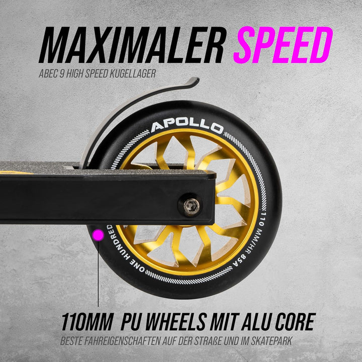 Apollo Stuntscooter Hawk - Freestyle Kickscooter für Kinder und Erwachsene, Kinderroller, Trick Roll