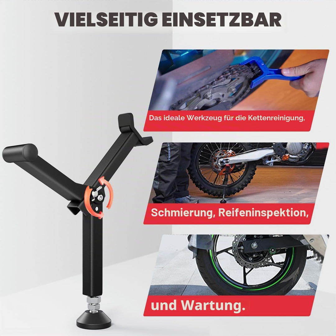 JFG RACING Motorrad-Hinterradständer, tragbar, faltbar, Vorder- und Hinterradständer, Paddock-Stände