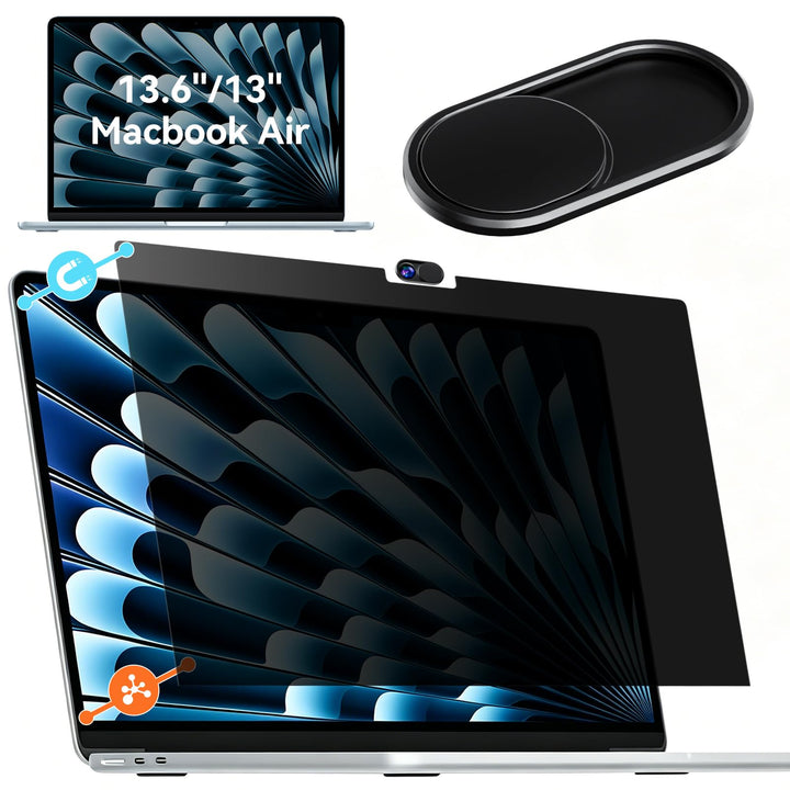 imluckies Magnetischer Blickschutzfilter für MacBook Air 13.6 & 13 Zoll (2022–2026, M2/M3/M4/M5) – A