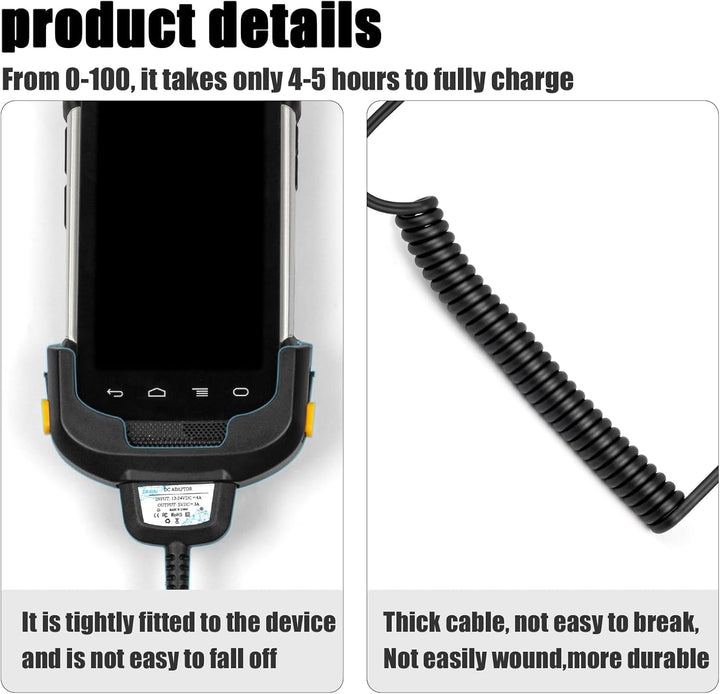 Sicimly Tc77 2-in-1 USB und Auto Schnellladekabel für Zebra Tc70 TC77 TC72 TC75 TC75X TC70X TC55 TC7